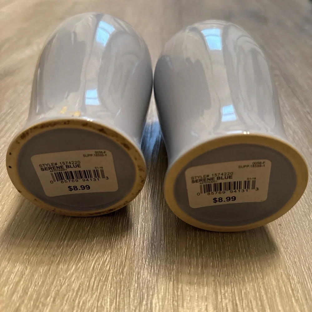 Set of Two Purple Ceramic Holders